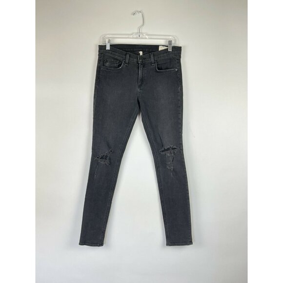 Rag & Bone Jeans Stretch Skinny Jeans Rock W/ Holes Wash - Picture 4 of 8